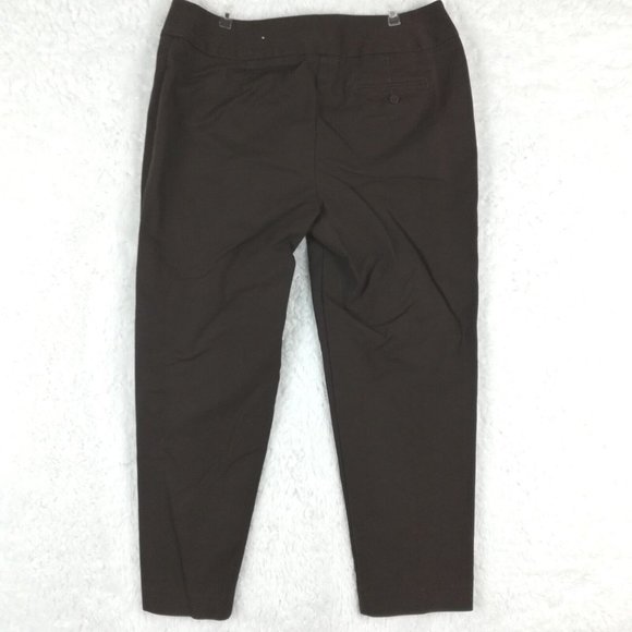 Chicos Womens Pants Trouser Tapered Brown Pocket 25 - Picture 2 of 12
